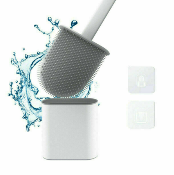 Silicone Flex Toilet Brush With Holder - Image 12