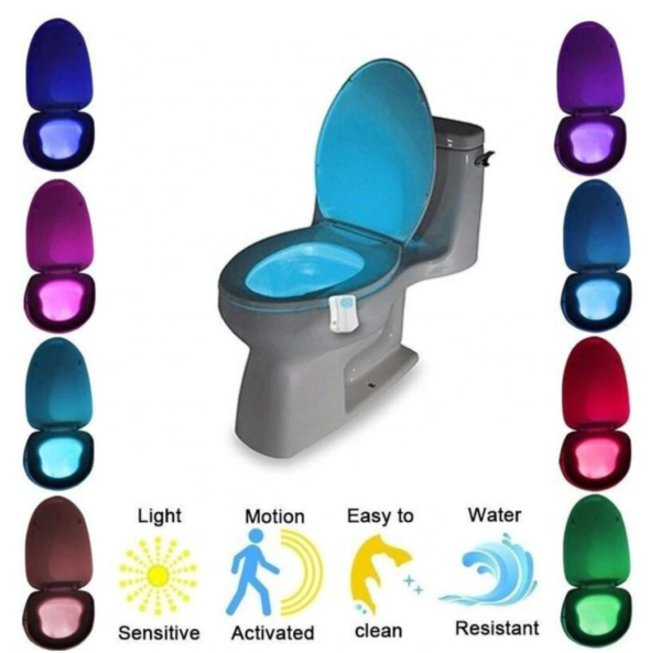 Multicoloured Motion Censored Toilet Light (8 Colour) - Image 5