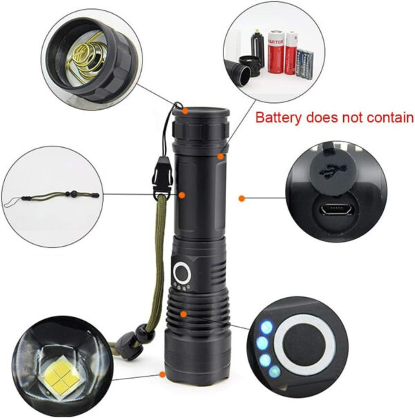 USB Handheld Super Flashlight - Image 2