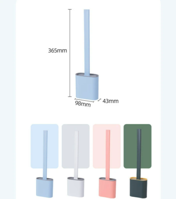 Silicone Flex Toilet Brush With Holder - Image 7