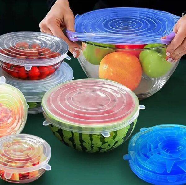 Reusable Stretch Silicone Lids (6 pcs)