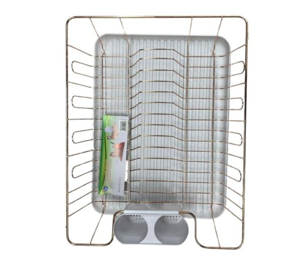 Dish Rack Drainer With Drip Tray (Grey)