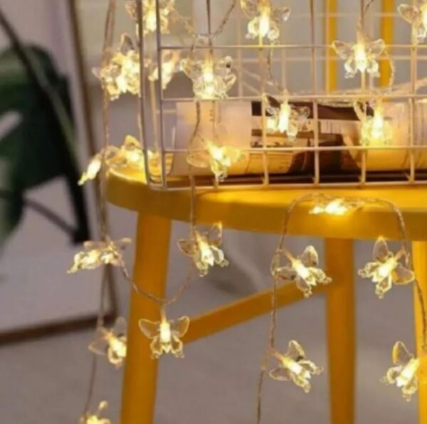 Solar Butterfly String Lights (30L)(6M)(Yellow) - Image 3