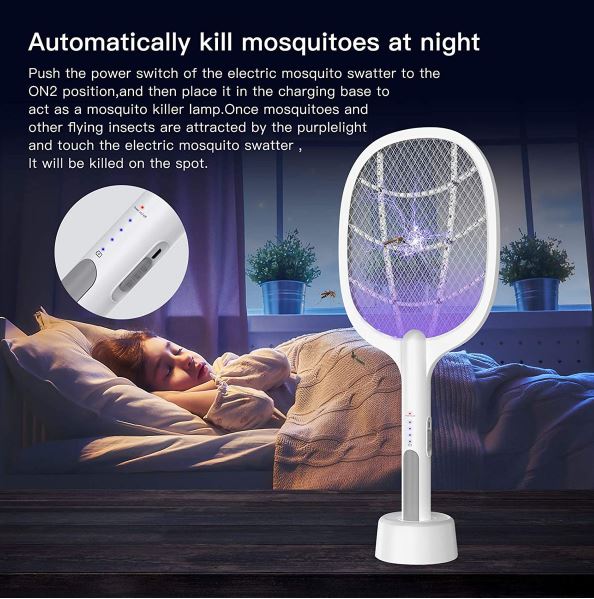 2in1 Rechargeable Mosquito Racket Fly Swatter