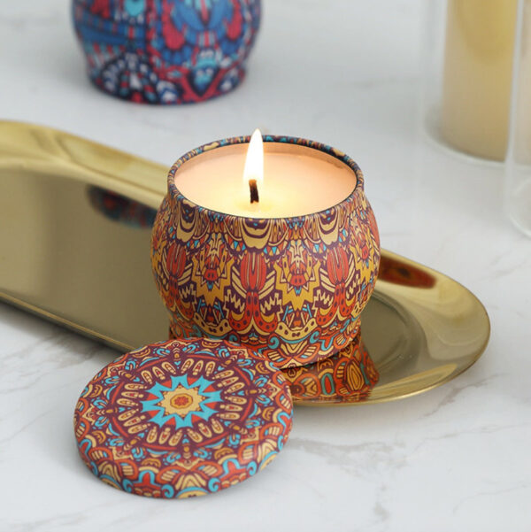 Mon Paris Aroma Candle In Colourful Patterned Tin (65ml) - Image 4