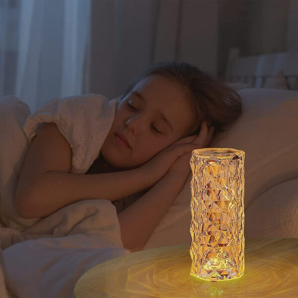 Acrylic Diamond Rose Lampshade Table Lights (Yellow)