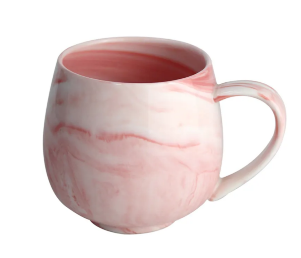 Round Ceramic Marble Coffee Cup (350ml) - Image 3