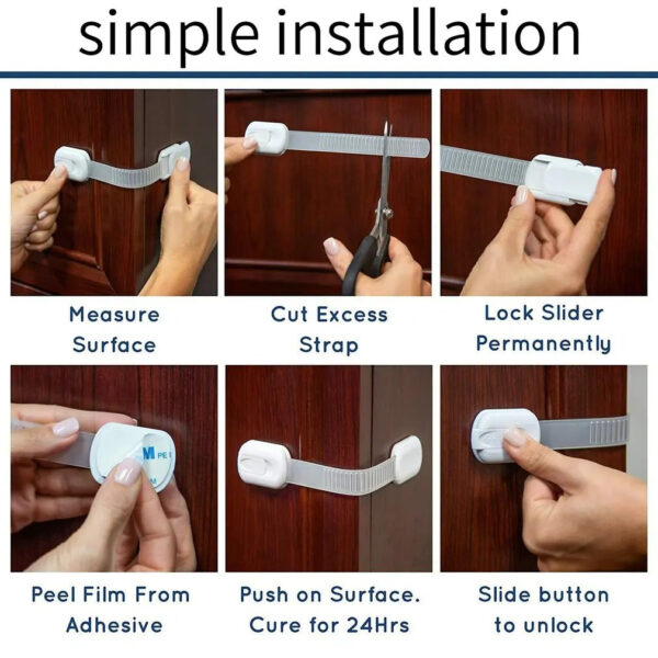 Adjustable Child Safety Lock Set (10 pcs) - Image 5