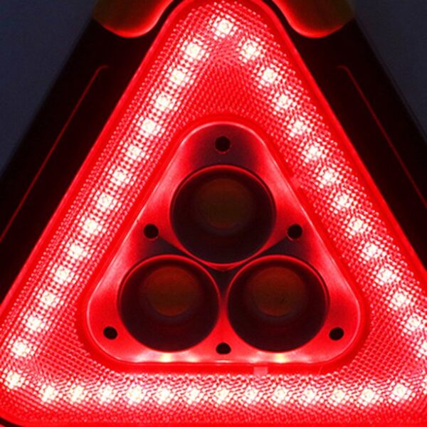 LED Solar Triangle Emergency Traffic Light - Image 3