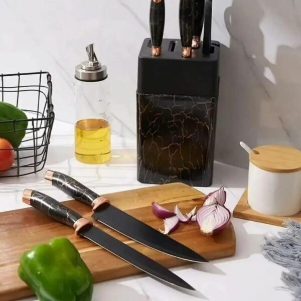 Marble Kitchen Knife Set (7 pcs) - Image 4