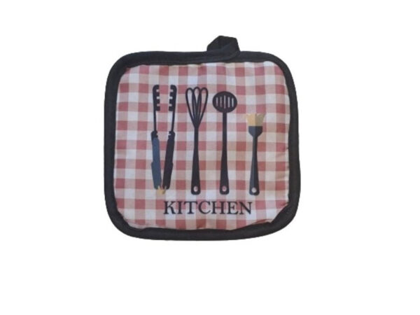 Check Oven Mitt And Potholder Set (Checkered)(2 pcs) - Image 3