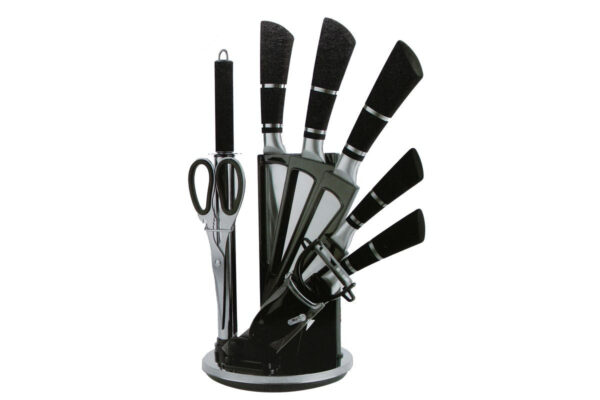 Delicate Touch Knife Set With Rotating Stand (9 pcs) - Image 4