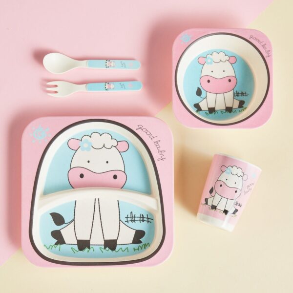 Bamboo Fiber Kids Dinner Set (Girls)