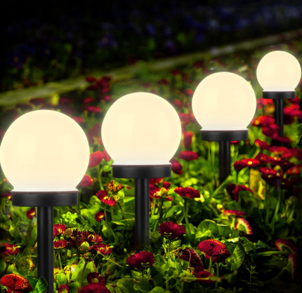 Round LED Solar Outdoor Patio Mini Bobo Lamps (2 pcs) - Image 5