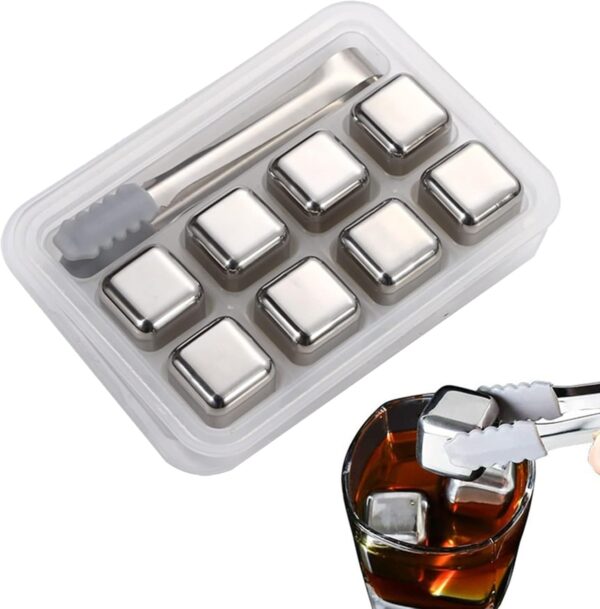 Reusable Stainless Steel Ice Cubes (8 pcs) - Image 11