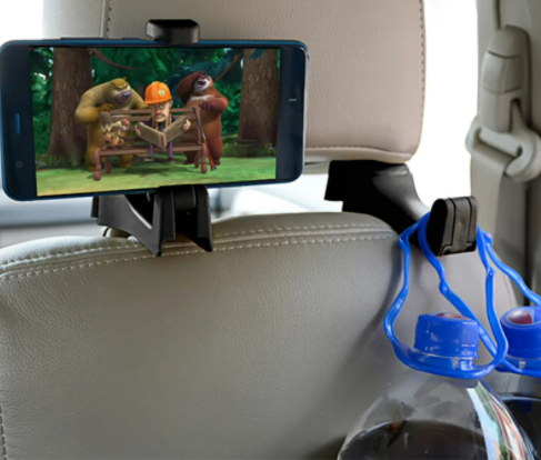 2in1 Car Headrest Hook Phone and Bag Holder (Each)