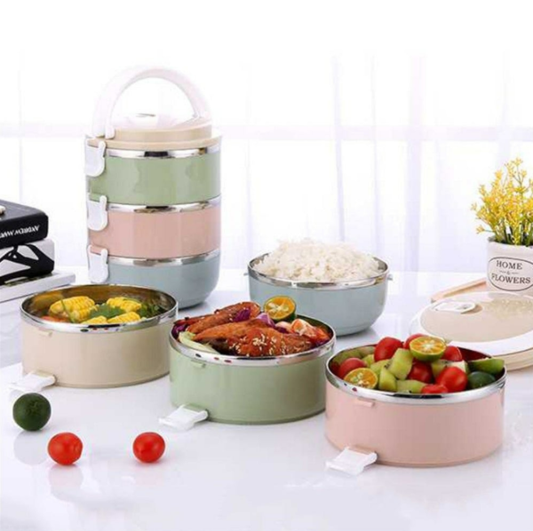 Steel Thermal Insulated Lunch Box (3 Tier) - Image 3