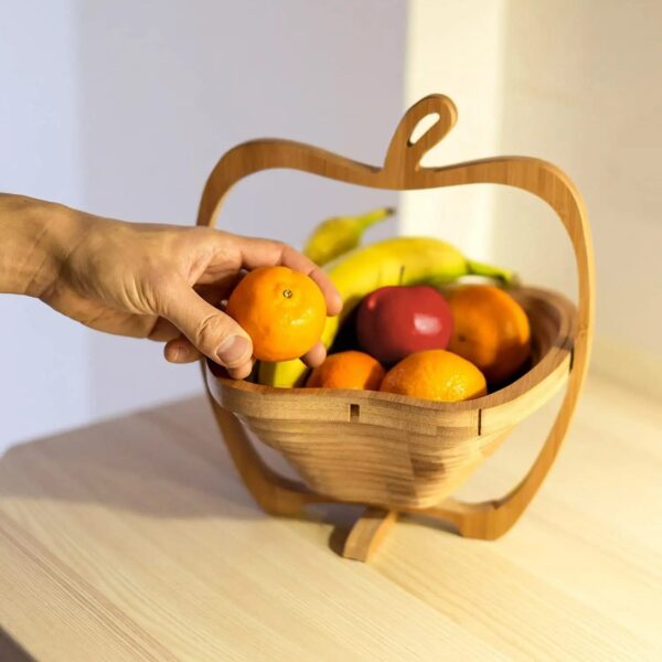 Collapsible Bamboo Fruit Basket - Image 5