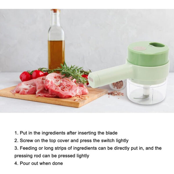 4in1 Electric Handheld Vegetable Cutter - Image 6