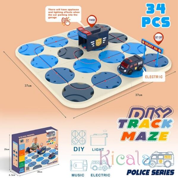 Brain Teaser Puzzles Maze Race Track (Police) - Image 3