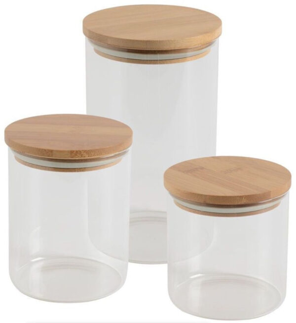 Round Glass Cylinder With Bamboo Lid (120x80cm)(Each) - Image 4