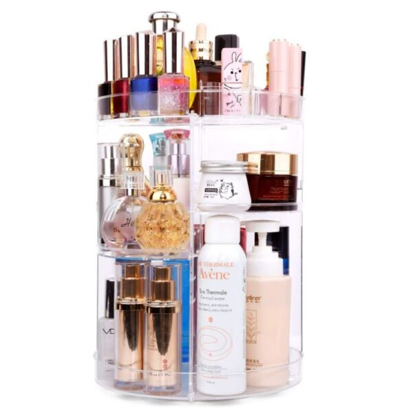 360 Degree Rotation Make Up Storage Shelf - Image 3