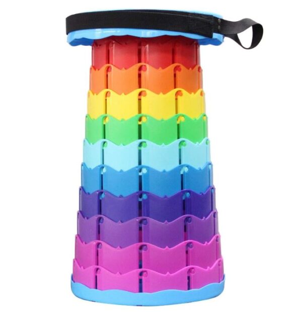 Rainbow Retractable Telescopic Portable Camping Seat - Image 3