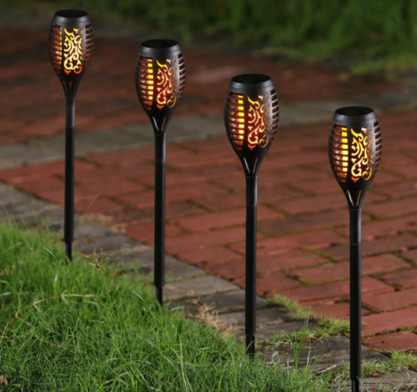 Solar Garden Flame Torch Light (4 pcs) - Image 3