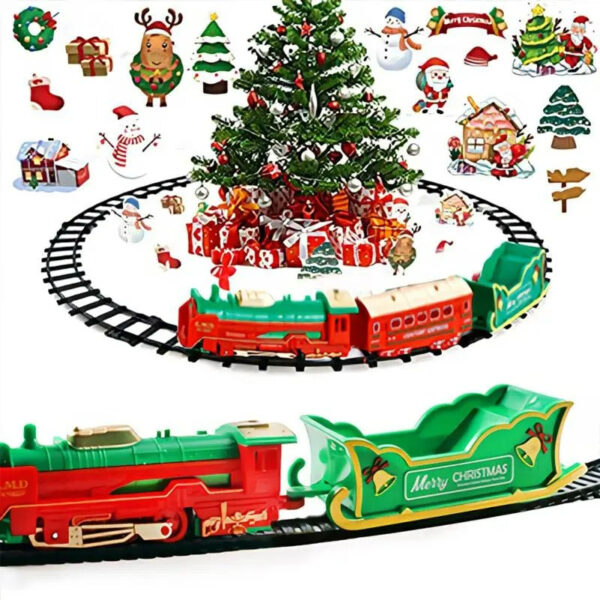 Christmas Electric Construction Train Track Set - Image 3