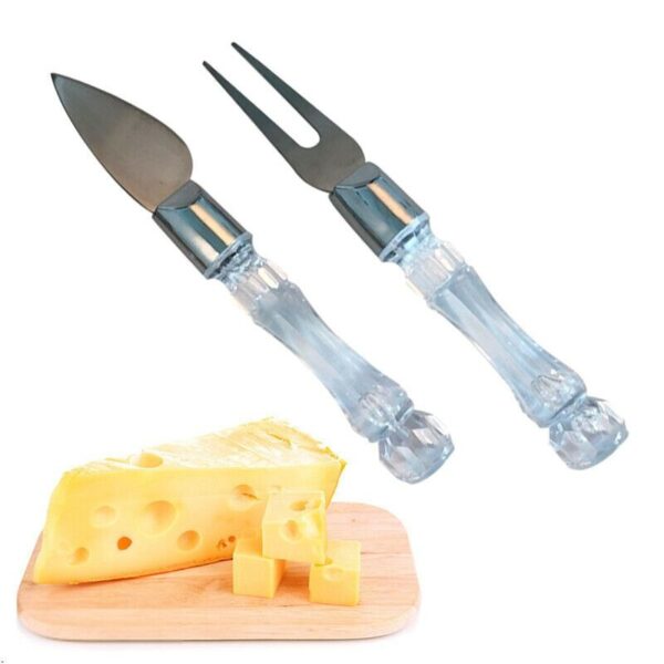 Clear Handle Cheese Knife Set (4 pcs) - Image 4