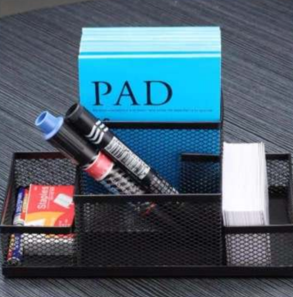 Mesh Metal Desk Stationery Organiser (4 Compartment) - Image 3