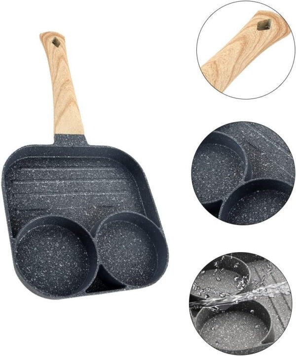 Three Division Multipurpose Non-Stick Omelet Pan - Image 4