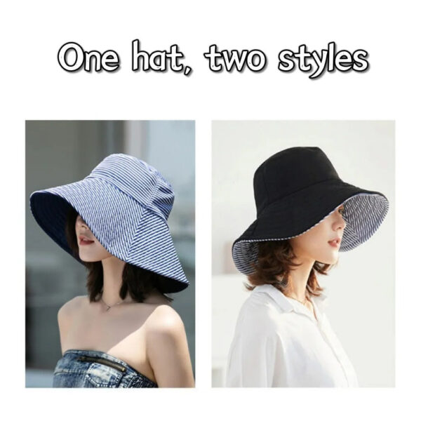 Unisex UV Cover Summer Hat (Black) - Image 5