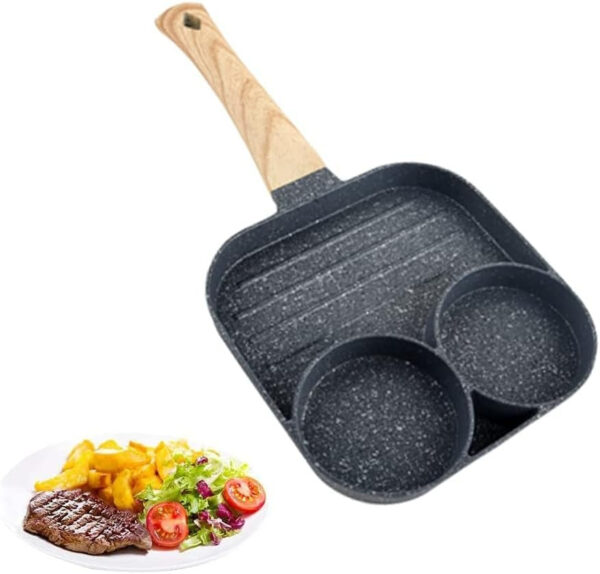 Three Division Multipurpose Non-Stick Omelet Pan - Image 5