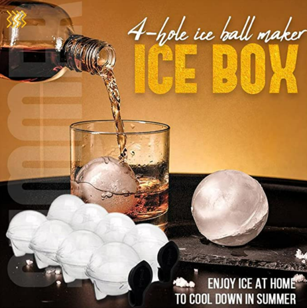 DIY 4 Holes Round Ice Ball Tray - Image 3