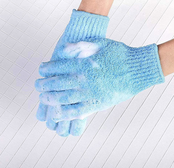 Exfoliating Spa Bath Glove (2 pcs)(Pink) - Image 5