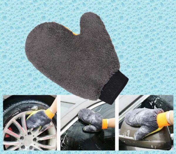 Soft Microfiber Car Cleaning Glove - Image 3