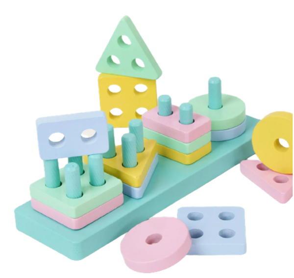 Wooden Sorting And Stacking Toy - Image 3