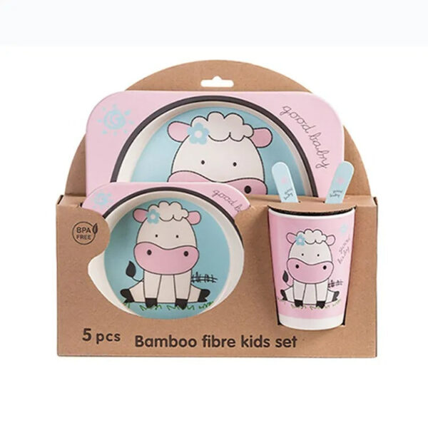 Bamboo Fiber Kids Dinner Set (Girls) - Image 5