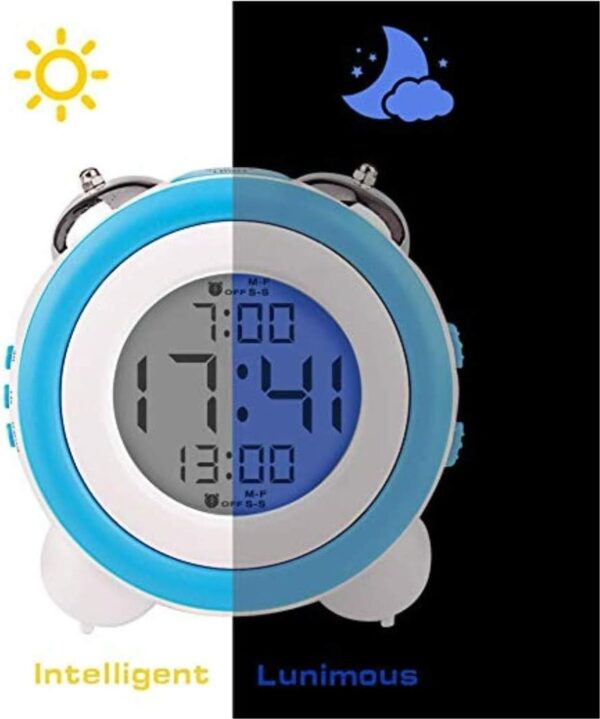 Dual LED Night Light Digital Alarm Clock - Image 3