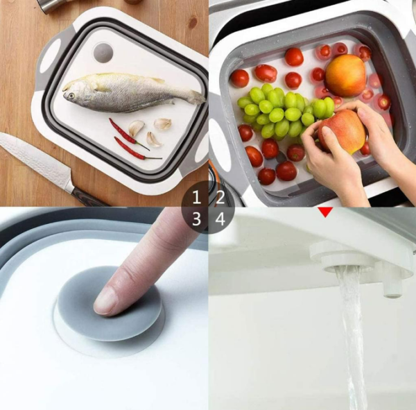 3In1 Folding Vegetable Cutting Board and Drainer - Image 5