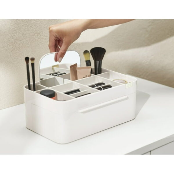 Cosmetic Makeup Organizer with Removable Mirror - Image 3