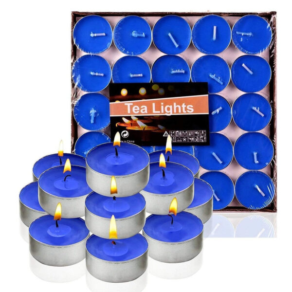 Coloured Tea Light Candles (50 pcs) - Image 3