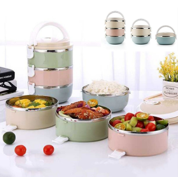 Steel Thermal Insulated Lunch Box (3 Tier) - Image 5