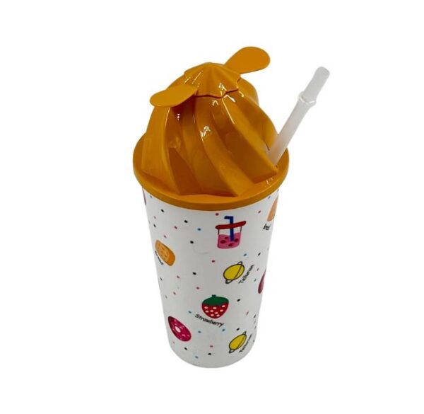 Ice Cream Water Cup With Lid (500ml)(12 pcs) - Image 3