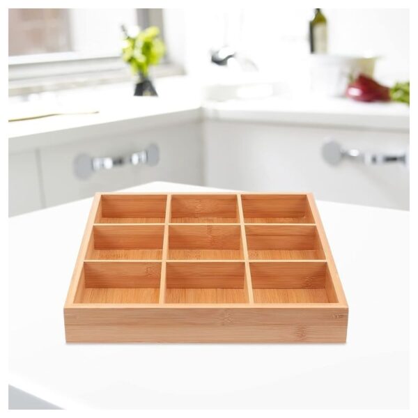 Universal Wooden Organiser (9 Compartment) - Image 5