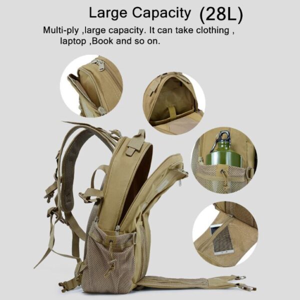 Tactical Military Backpack (Khaki) - Image 5