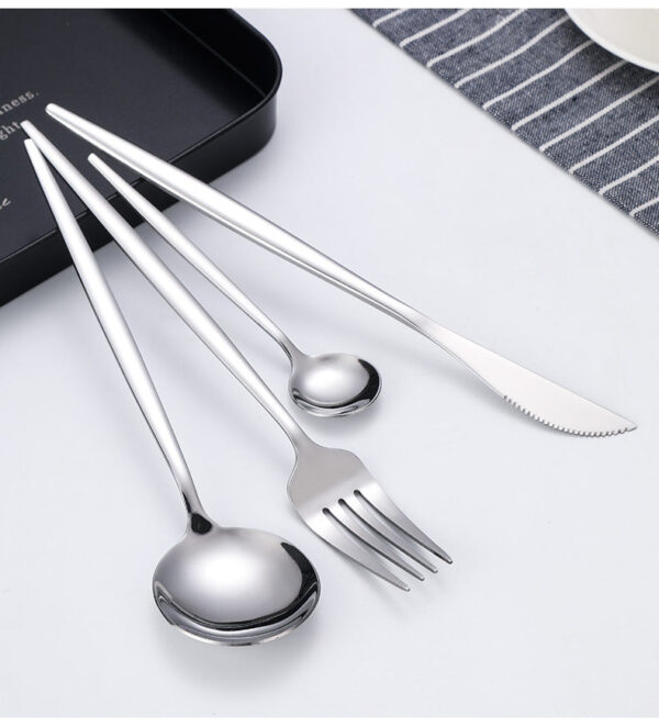 Polished Cutlery Set (24 pcs)(Silver)