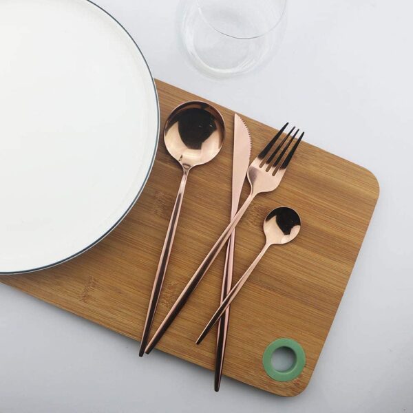 Polished Cutlery Set (24 pcs)(Rose Gold) - Image 3