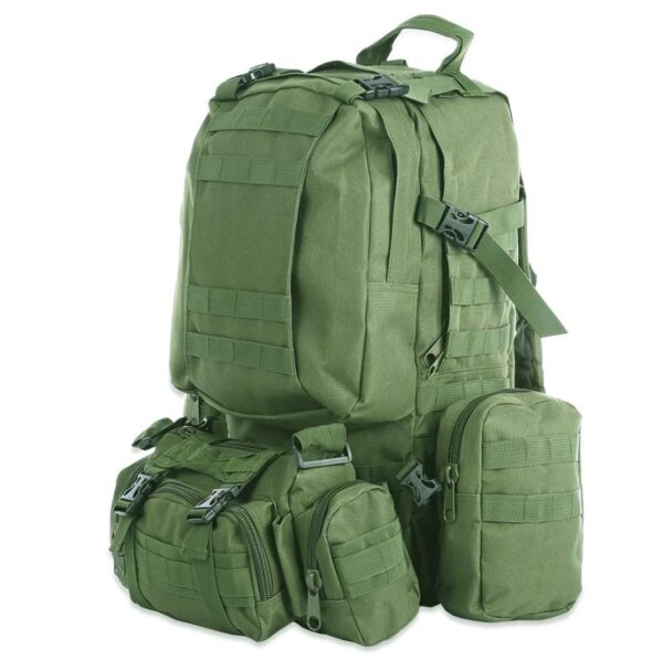 Travel Camping Bag With Three Molle Bags (Green) - Image 4